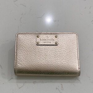 Kate Spade Metallic Rose Gold Wallet. Genuine Leather